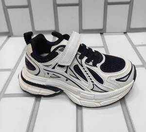  1305-2-1 белый и черный 29-36 кроссовки